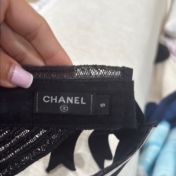 Chanel Black Visor Hat - Picture 3 of 4